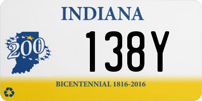 IN license plate 138Y