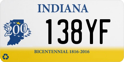 IN license plate 138YF