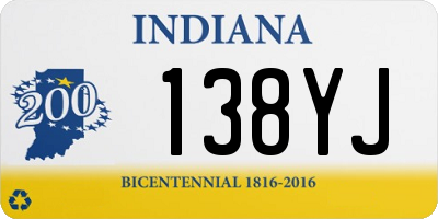 IN license plate 138YJ