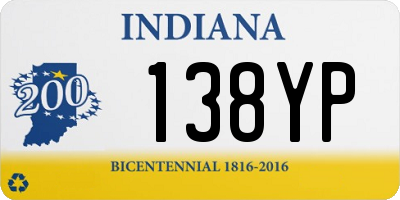 IN license plate 138YP