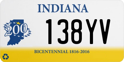 IN license plate 138YV