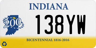 IN license plate 138YW