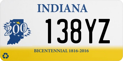 IN license plate 138YZ