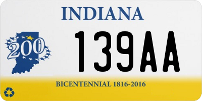 IN license plate 139AA
