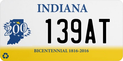 IN license plate 139AT