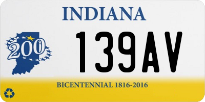 IN license plate 139AV