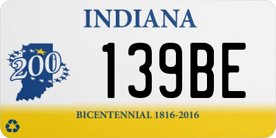IN license plate 139BE