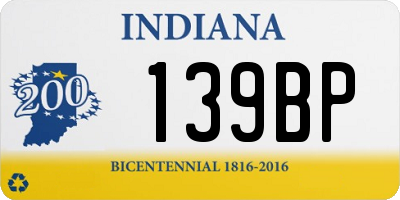 IN license plate 139BP