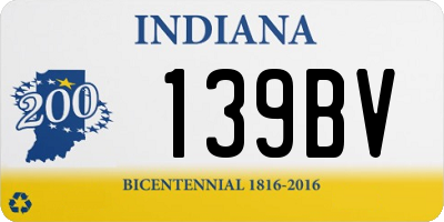 IN license plate 139BV