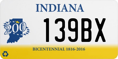 IN license plate 139BX