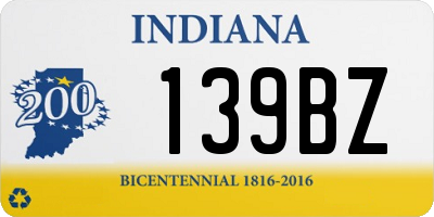 IN license plate 139BZ