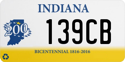 IN license plate 139CB