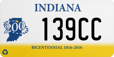 IN license plate 139CC