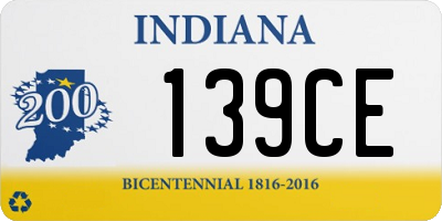 IN license plate 139CE
