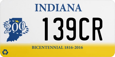 IN license plate 139CR