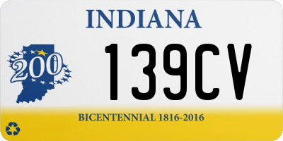 IN license plate 139CV