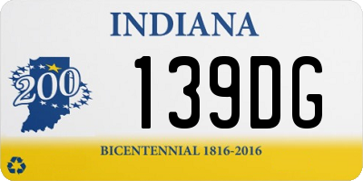IN license plate 139DG