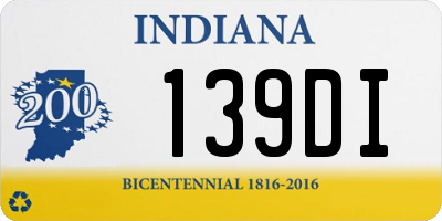 IN license plate 139DI