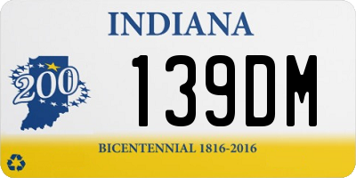 IN license plate 139DM