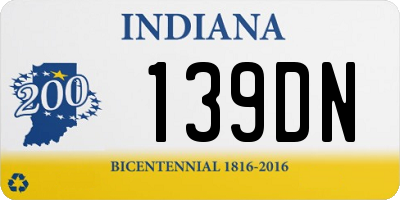 IN license plate 139DN