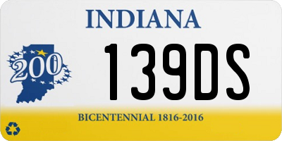 IN license plate 139DS