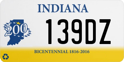 IN license plate 139DZ