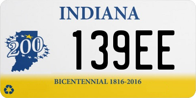 IN license plate 139EE