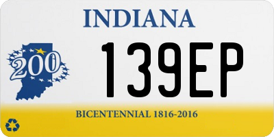 IN license plate 139EP