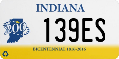 IN license plate 139ES