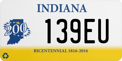 IN license plate 139EU