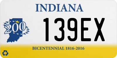 IN license plate 139EX