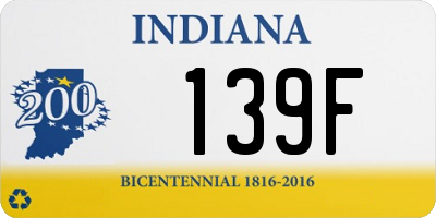 IN license plate 139F