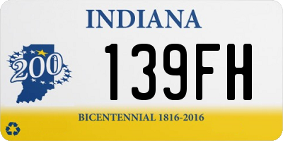 IN license plate 139FH