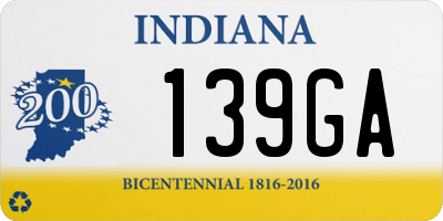 IN license plate 139GA
