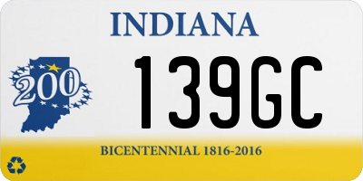 IN license plate 139GC