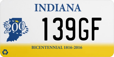 IN license plate 139GF