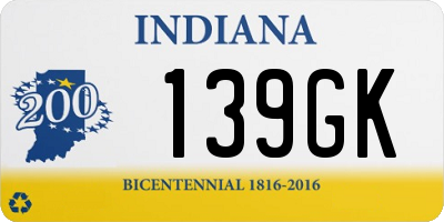 IN license plate 139GK