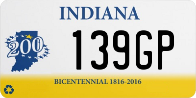 IN license plate 139GP