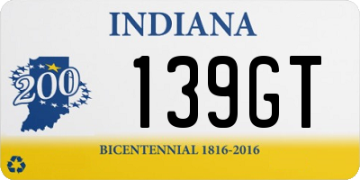 IN license plate 139GT