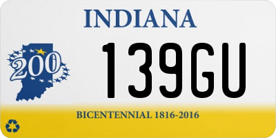 IN license plate 139GU