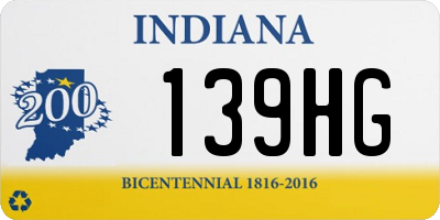 IN license plate 139HG