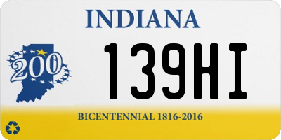 IN license plate 139HI
