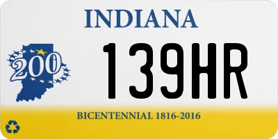 IN license plate 139HR