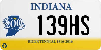 IN license plate 139HS