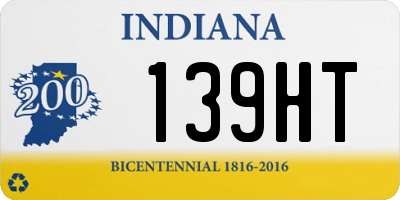 IN license plate 139HT