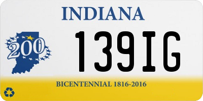 IN license plate 139IG