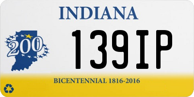 IN license plate 139IP