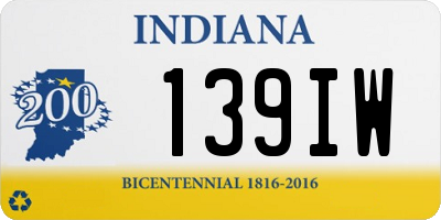 IN license plate 139IW