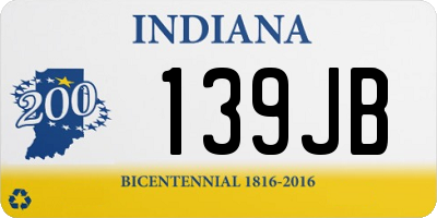 IN license plate 139JB