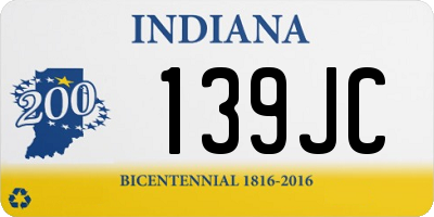 IN license plate 139JC